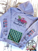 Red Truck ~ It's the Most Wonderful Time of the Year ~ Christmas Hoodie