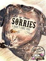 All of These Sorries Bleached Short Sleeve Shirt