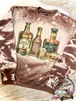 Whiskey'd My Way Bleached Crewneck Sweatshirt