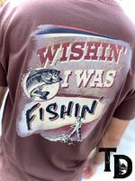 Men's Wishin I was Fishin - Short Sleeve Shirt